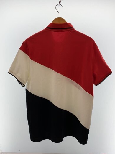 商品画像：ポロシャツ/L/コットン/RED/無地/汚れ有り// 2