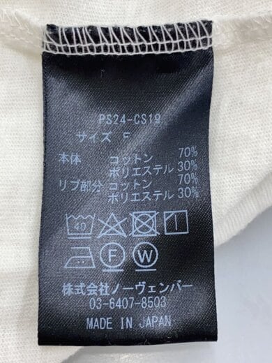 商品画像：Tシャツ/FREE/コットン/WHT/無地/PS24-CS19// 4