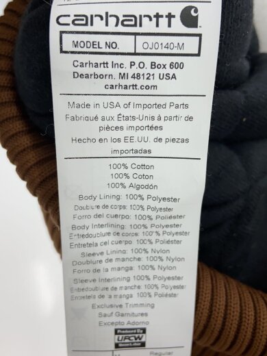 画像：Carharttジャケット/M/コットン/CML/0J0140-M5