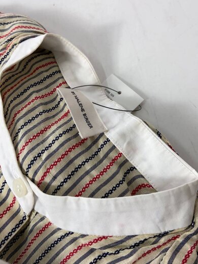 商品画像：長袖シャツ/34/コットン/BEG/ストライプ 7