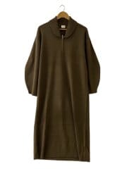 SHAWL COLLAR KNIT ONE PIECE/M/アクリル/KHK/87112-5122