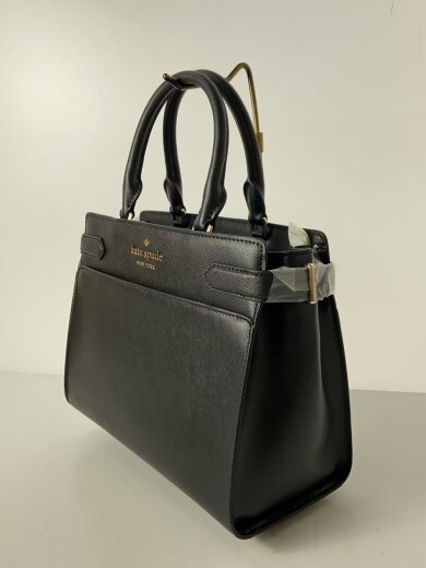 商品画像：2WAY/ステイシーミディアムサッチェル/トートバッグ/レザー/BLK/無地 2