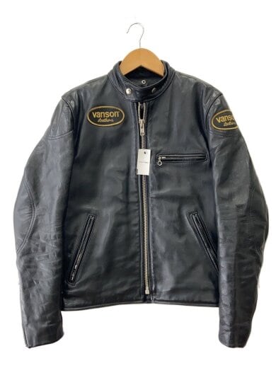 商品画像：シングルライダースジャケット/38/レザー/BLK 1