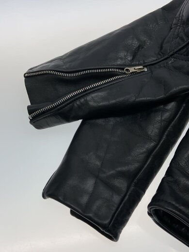 商品画像：シングルライダースジャケット/38/レザー/BLK 4