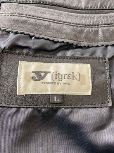 商品画像：igrek/レザージャケット・ブルゾン/L/牛革/BLK/無地 3