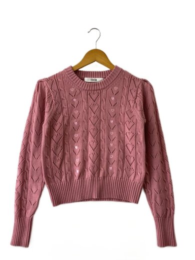 商品画像：ニット・セーター(薄手)/one/ポリエステル/PNK/RWNT235028// 1