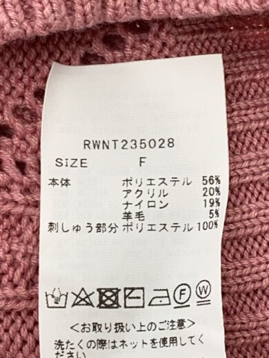 商品画像：ニット・セーター(薄手)/one/ポリエステル/PNK/RWNT235028// 4