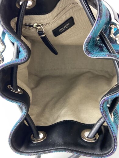 商品画像：ボンボンバケット/ショルダーバッグ/--/BLU/チェック 6