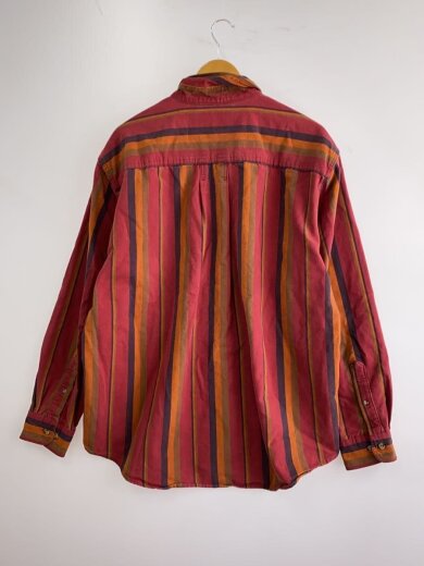 商品画像：長袖シャツ/XL/コットン/RED/ストライプ/90s/USA製// 2