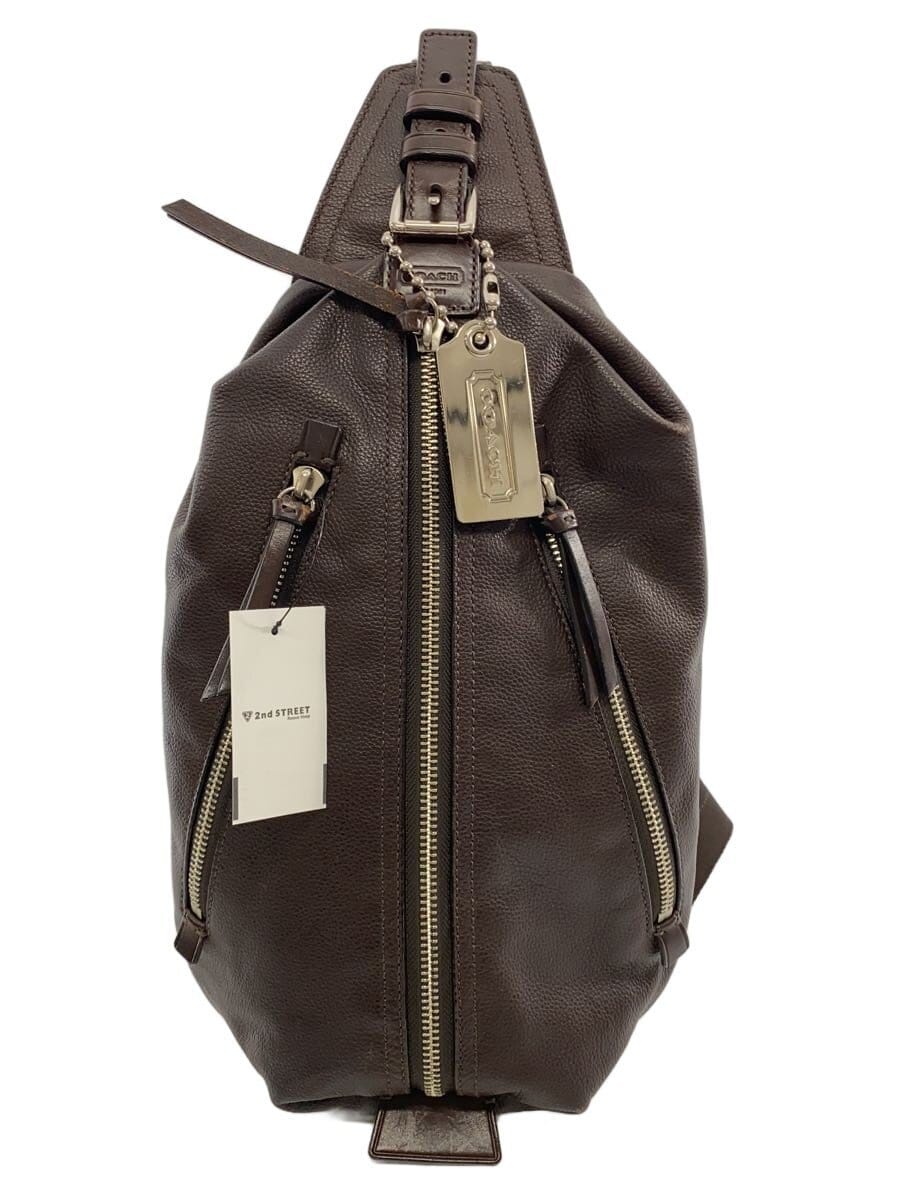 COACH / 70360/ウエストバッグ/レザー/BRW/無地