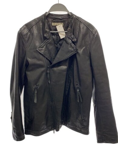 商品画像：レザージャケット・ブルゾン/M/羊革/BLK/無地 1