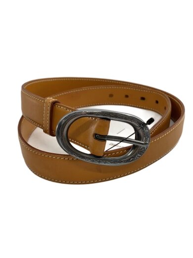 商品画像：ベルト/レザー/BRW/無地/メンズ 1