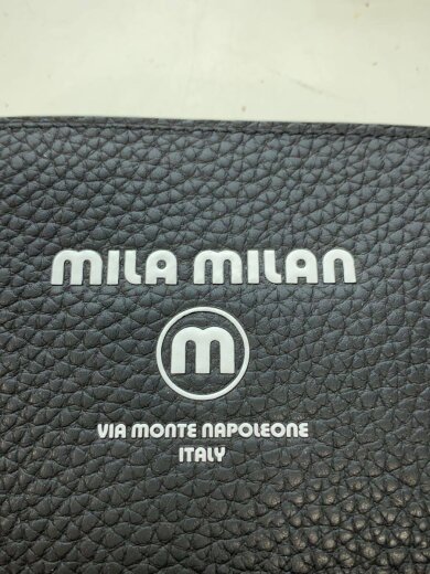 商品画像：MILA MILAN/2つ折り財布/レザー/BLK/メンズ 3