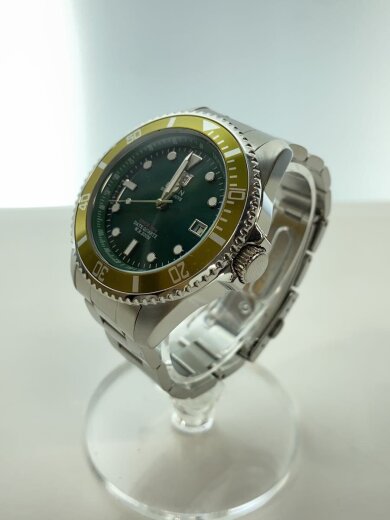 商品画像：クォーツ腕時計/アナログ/ステンレス/GRN/SLV 2