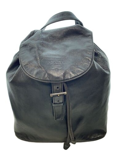 画像：PRADAバッグ/レザー/BLK/無地1