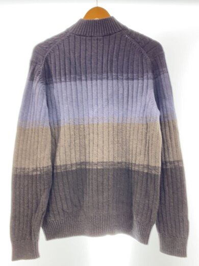 商品画像：ニット・セーター(薄手)/L/ウール/BLU/ボーダー 2