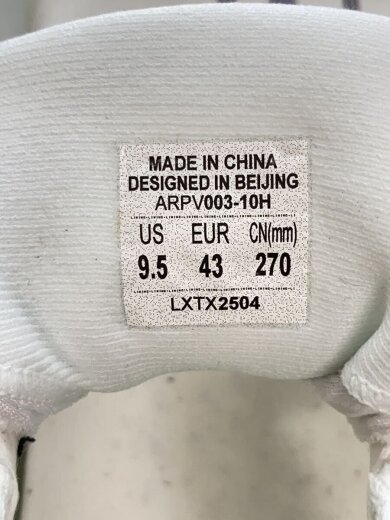 商品画像：ローカットスニーカー/US9.5/WHT/ARPV003-10H 5