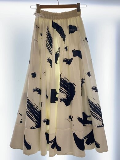 商品画像：ロングスカート/M/ポリエステル/WHT/総柄/02010930350 2