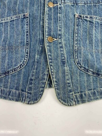 商品画像：25SS/ウオバッシュチョアジャケット/カバーオール/M/コットン/IDG/ストライプ/LB0585 8