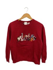 推定90s頃/スウェット/XL/コットン/RED/刺繍