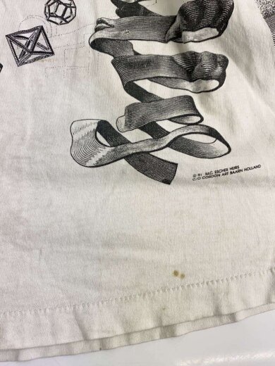 商品画像：90s/騙し絵/Tシャツ/L/コットン/WHT/プリント 9