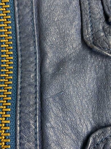 商品画像：レザージャケット・ブルゾン/M/豚革/NVY/無地 8