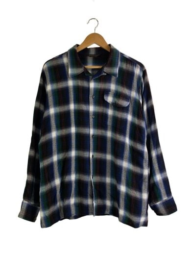 商品画像：70s~/開襟シャツ/長袖シャツ/XL/マルチカラー/チェック 1