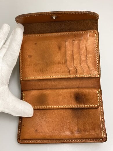 商品画像：2つ折り財布/レザー/BRW/無地/メンズ 4