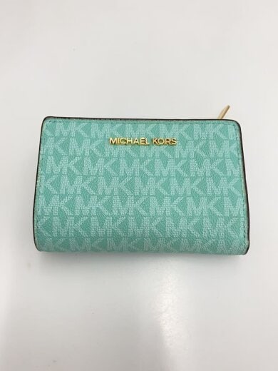 商品画像：2つ折り財布/PVC/BLU/総柄/レディース/35F8GTVF2B 1