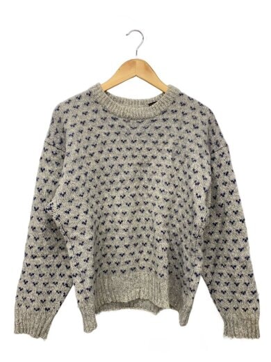 商品画像：80s/黒タグ/バーズアイ/ニット・セーター(厚手)/XL/ウール/GRY 1