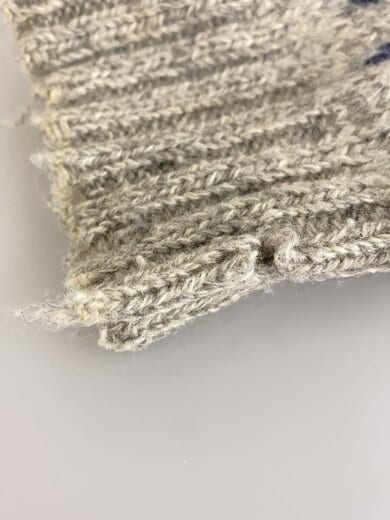 商品画像：80s/黒タグ/バーズアイ/ニット・セーター(厚手)/XL/ウール/GRY 7