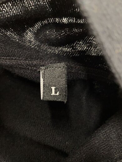 商品画像：カーディガン(薄手)/L/コットン/BLK/無地 4