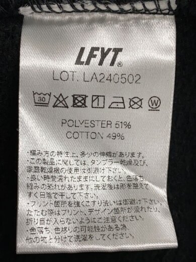 商品画像：パーカー/L/ポリエステル/BLK/無地/LA240502 4