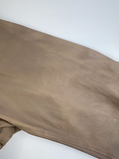 商品画像：レザーボンバージャケット/レザージャケット・ブルゾン/S/レザー/BRW/無地 8