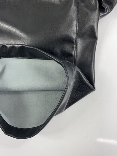 商品画像：24AW/Faux Leather 5Pocket Wide Easy Pants/ボトム/S/ポリエステル/BLK 8