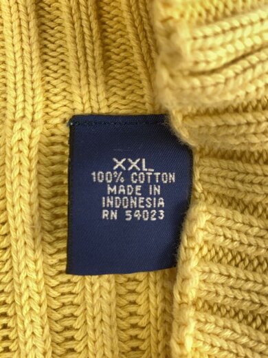 商品画像：90s~/ニット・セーター(厚手)/XXL/コットン/YLW/無地// 4