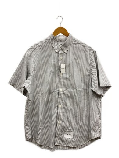 商品画像：24SS/半袖シャツ/3/コットン/GRY/ストライプ/241TQDT-SHM0// 1