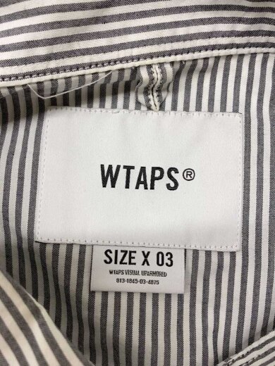 商品画像：24SS/半袖シャツ/3/コットン/GRY/ストライプ/241TQDT-SHM0// 3