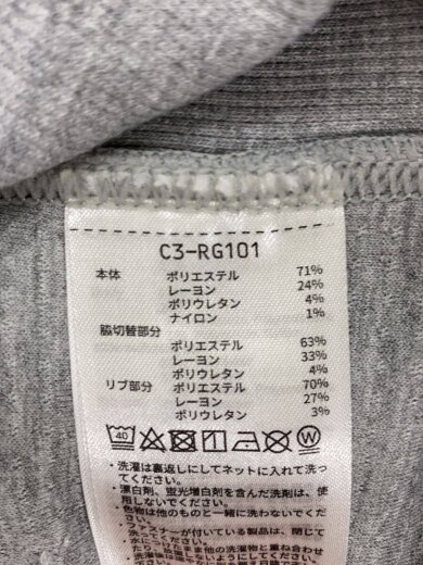 商品画像：ジップパーカー/XL/ポリエステル/GRY/無地/C3-RG101// 4