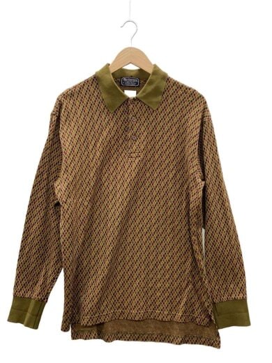 商品画像：ダイヤチェック/長袖ポロシャツ/ポロシャツ/S/コットン/CML/チェック/USA製 1