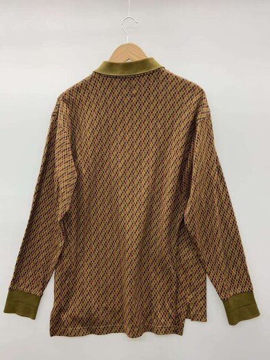 商品画像：ダイヤチェック/長袖ポロシャツ/ポロシャツ/S/コットン/CML/チェック/USA製 2