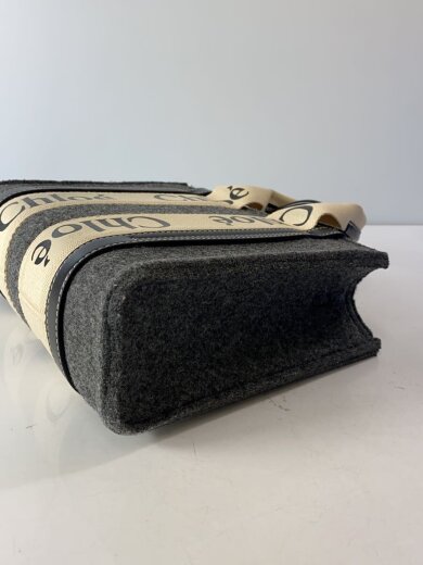 商品画像：ウッディスモール/トートバッグ/ウール/GRY/無地 6