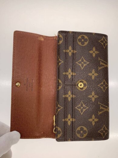 商品画像：1)ポルト・フォイユ・サラ_モノグラム・キャンバス/PVC/BRW/総柄/レディース 4