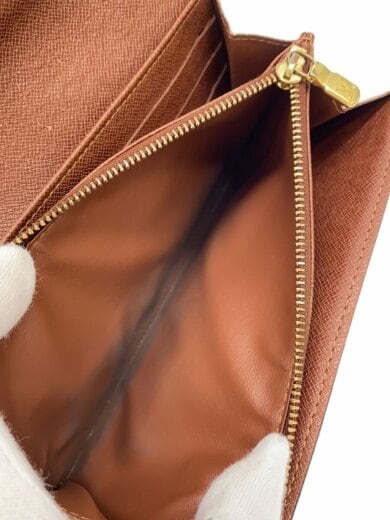 商品画像：1)ポルト・フォイユ・サラ_モノグラム・キャンバス/PVC/BRW/総柄/レディース 5