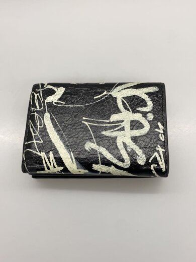 商品画像：3つ折り財布/レザー/BLK/総柄/メンズ/594312 2