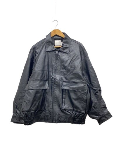 商品画像：レザージャケット・ブルゾン/L/フェイクレザー/BLK/無地/1051248901859// 1