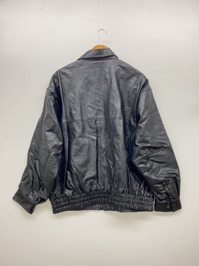 商品画像：レザージャケット・ブルゾン/L/フェイクレザー/BLK/無地/1051248901859// 2