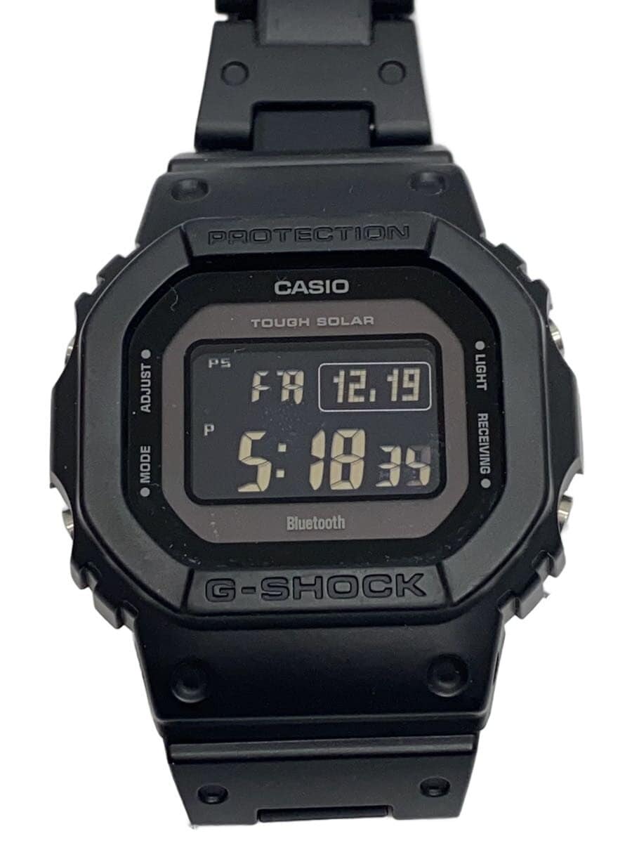 CASIO / ソーラー腕時計・G-SHOCK/デジタル/ステンレス/BLK/BLK//