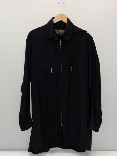 商品画像：長袖シャツ/2/--/BLK/無地 1