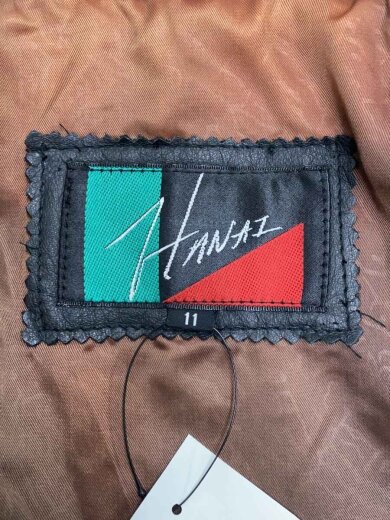 商品画像：HANAI/レザージャケット・ブルゾン/11/牛革/BLK/無地 3